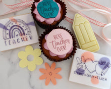 Load image into Gallery viewer, Best Teacher Ever Engraved Mirror Cupcake Disc Toppers - Made in the UK with Love  from House of Toot Sweet - Just £4.50! Shop now at House of Toot Sweet
